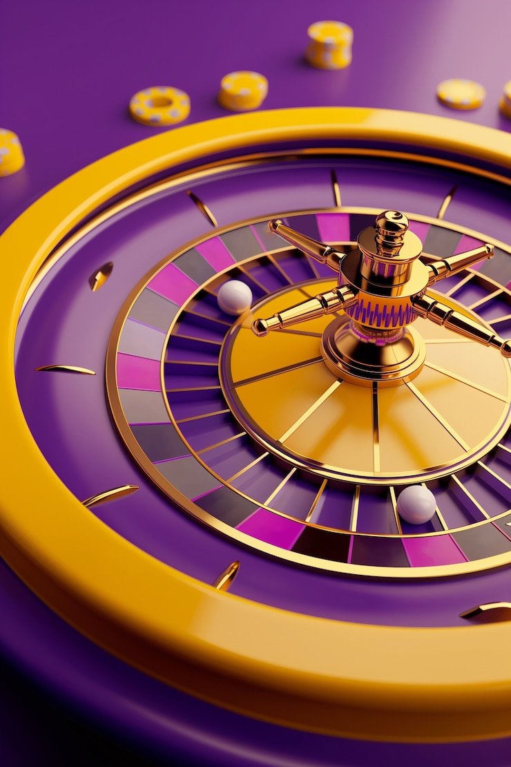 Close-up of betting chips and table felt